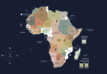 Africa Map Vector Layout