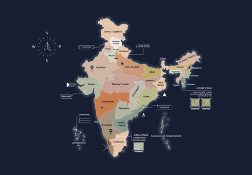 India Map Vector Layout
