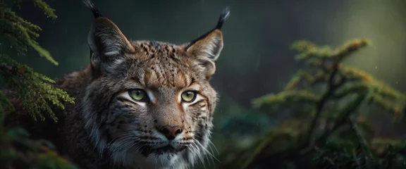 Crédence de cuisine en verre imprimé Lynx portrait of a lynx