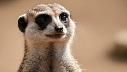 A Meerkat With A Serious Expression Upscaled 2