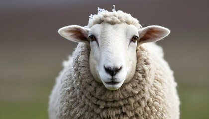 A Sheep With A Snowflake Pattern On Its Wool Upscaled