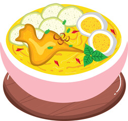 Indonesian Food Opor Ayam illustration