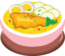 Ketupat opor ayam is a special food during Eid al-Fitr in Indonesia