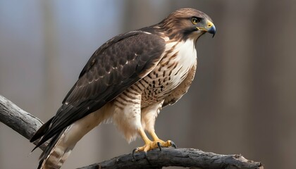 A Hawk With Its Sharp Talons Gripping A Branch Tig Upscaled 2