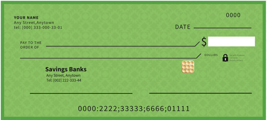 bank cheque template