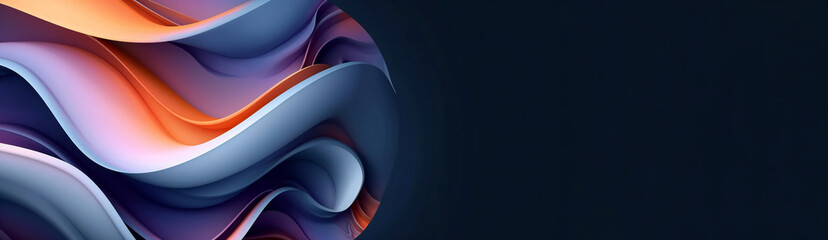 Abstract Design with Colorful Wavy Shapes