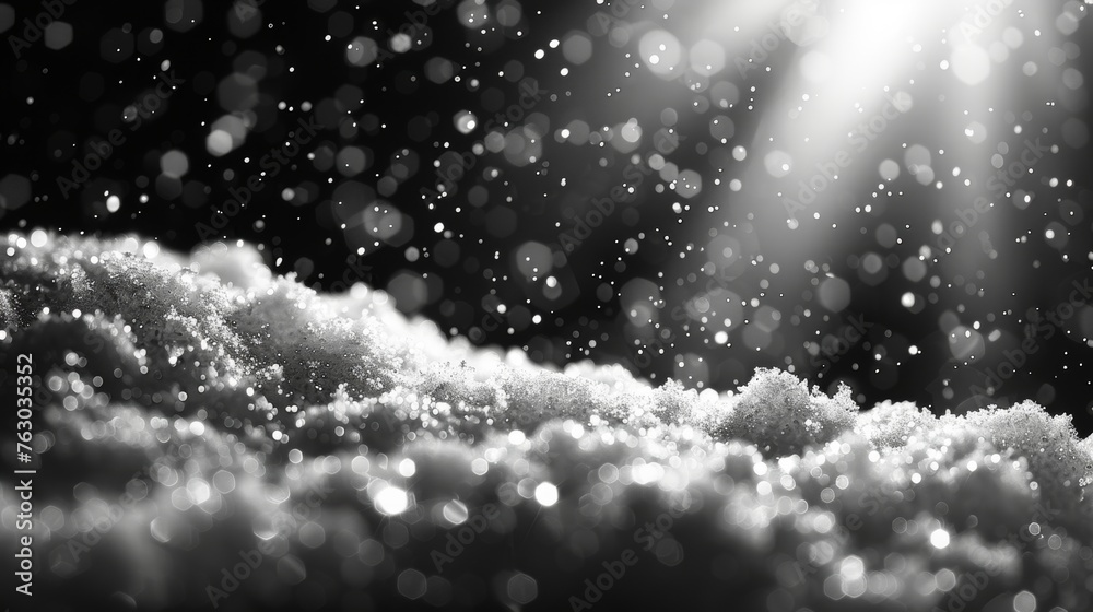 Poster a christmas falling snow modern isolated on a dark background. snowflake transparent decoration effe