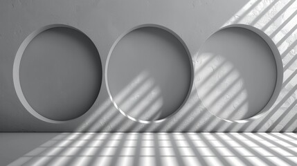 Shadow with soft edges. Gray round and oval shadows isolated on transparent background.