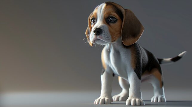 Beagle Tricolor Puppy Posing Cute, Banner Image For Website, Background, Desktop Wallpaper