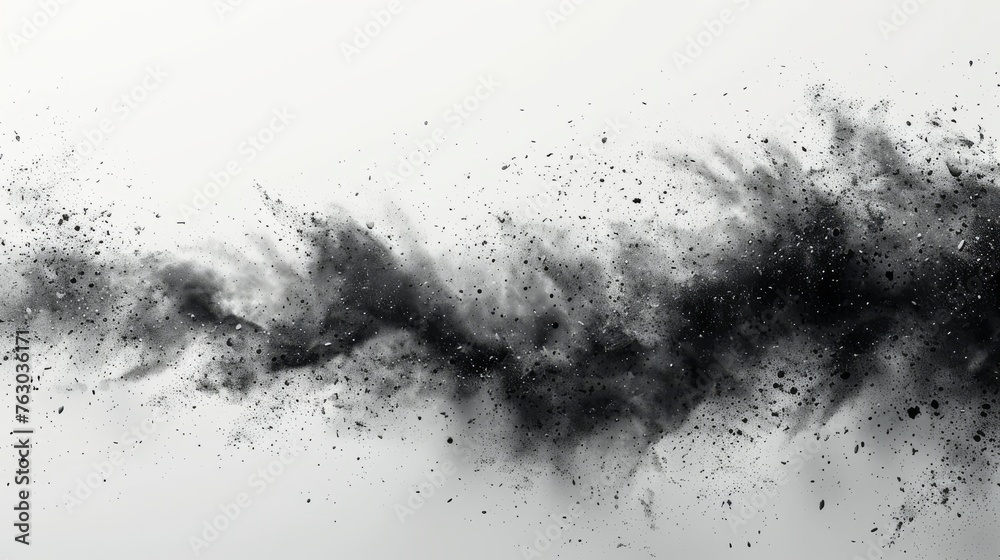 Leinwandbilder Modern illustration of abstract modern noise. Various sized particles of debris and dust. Grunge texture overlay with rough and fine grains isolated on a white background. Modern illustration in EPS