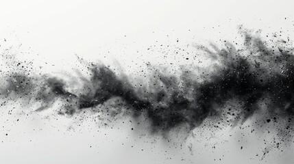 Modern illustration of abstract modern noise. Various sized particles of debris and dust. Grunge texture overlay with rough and fine grains isolated on a white background. Modern illustration in EPS