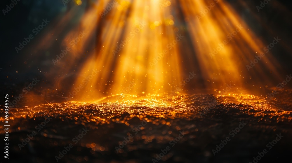 Aufkleber overlay of sunlight on a black background. light of sun and rays. light of sun and rays isolated on 