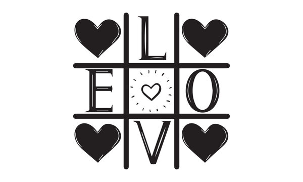 Love shape with letter vector file | Any changes can be possible