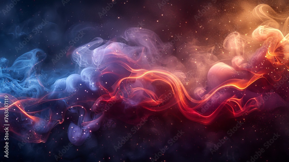Poster modern realistic illustration of smoke, dust, or fog clouds on a transparent background. abstract ba