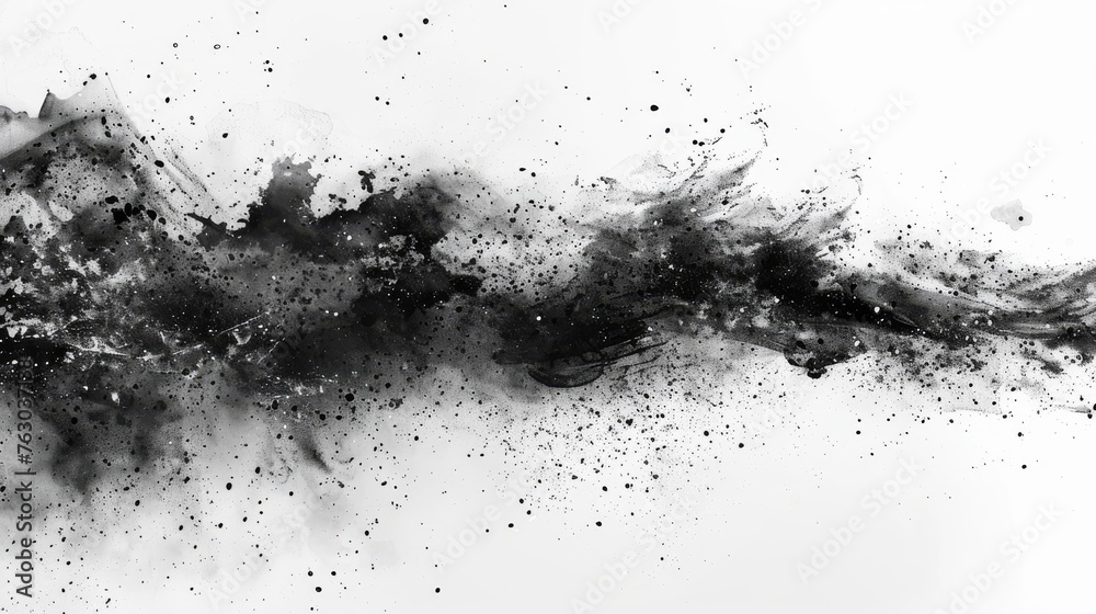 Poster grainy texture of distressed black on white background. dust overlay texture. noise particles. ruste
