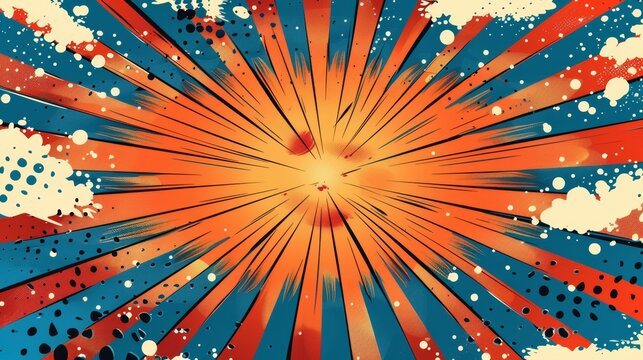 A cartoon halftone line. A comic line. A comic frame. A superhero hero. An anime focus isolated on white background. Radial pattern. Accent attention. Action HD. Superhero texture. Modern