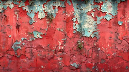 A red toned grimy texture of a dilapidated wall