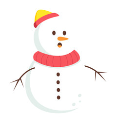 Winter Snowman Illustration