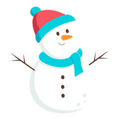 Winter Snowman Illustration