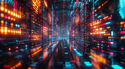 Fototapeta premium Abstract software and stock market futuristic vibes