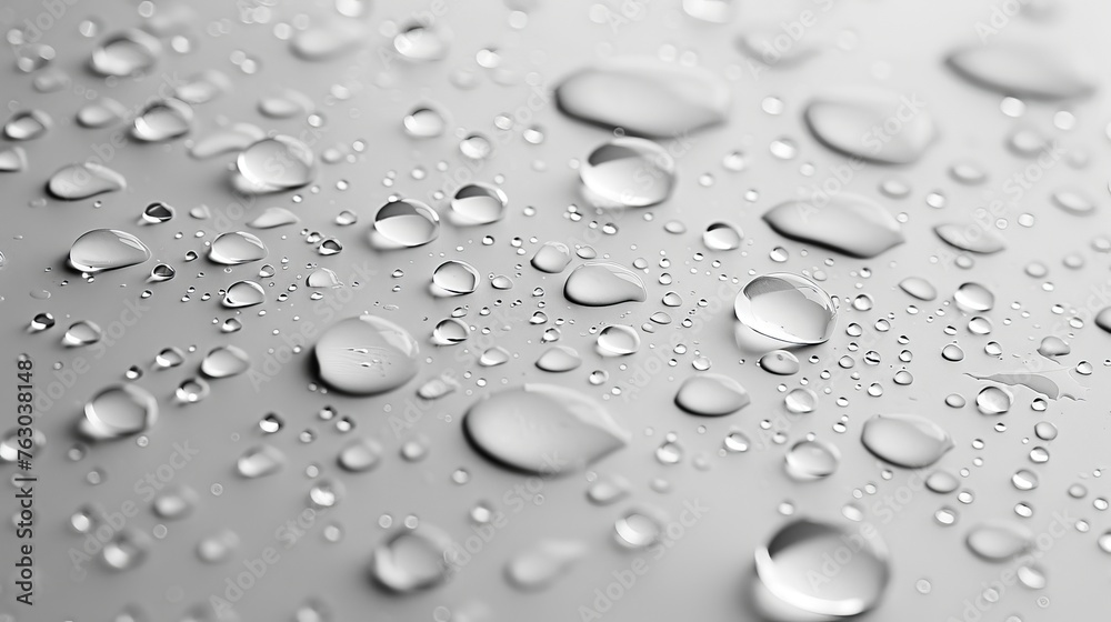 Poster background with white background of abstract water droplets.