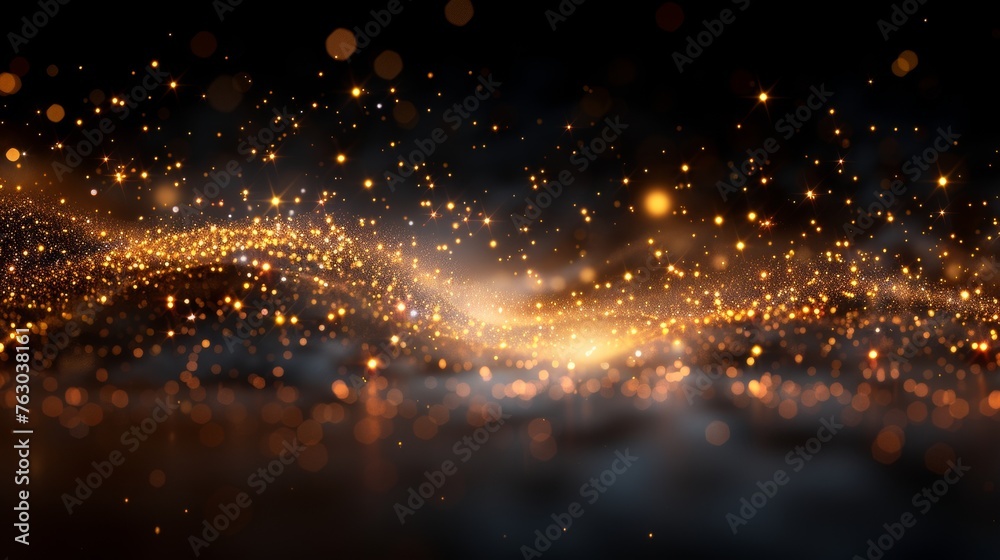 Leinwandbilder on a transparent background, a light glow effect creates stars that burst with sparkles..