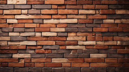  brick wall may used as background. brick wall, dark background for design. AI generated image, ai.