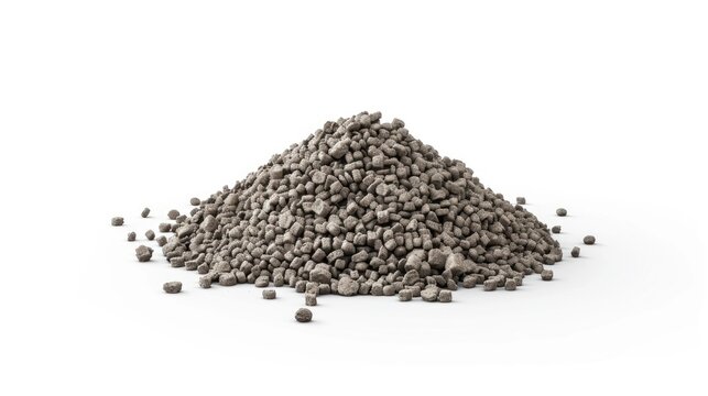 Clumping Bentonite Cat Litter On White, Banner Image For Website, Background, Desktop Wallpaper