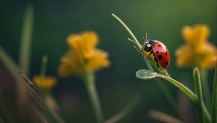 Obraz premium ladybird on a flower