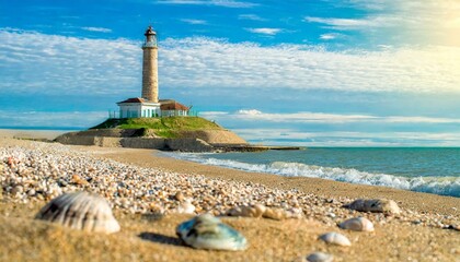 Fototapeta na wymiar lighthouse on the beach