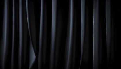 Obraz premium Black silk stage curtain set background