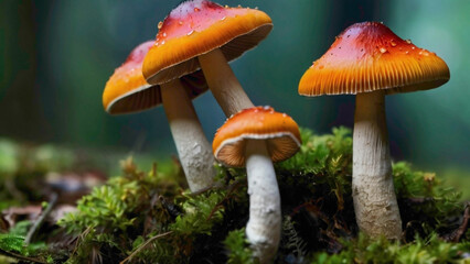 red mushroom in the forest