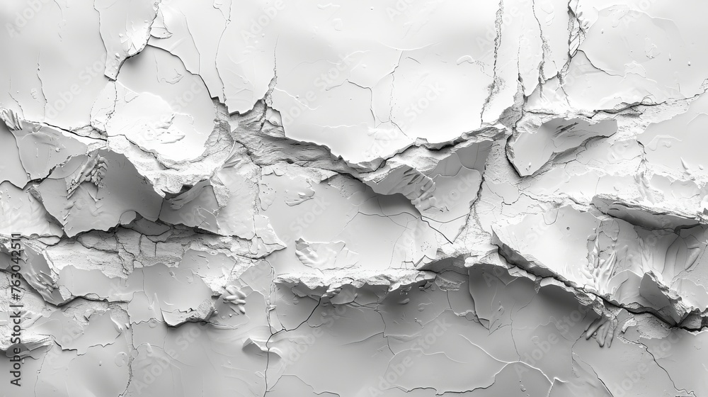 Poster Textured wall with a white background. Abstract shape with text copy space.