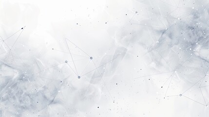 Abstract image of a minimalistic background. A composition of dots connected by lines against a white background with strokes and haze. Network and communication concept. Generative by AI