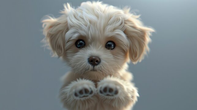 Fluffy Small Puppy His Arms Against, Banner Image For Website, Background, Desktop Wallpaper