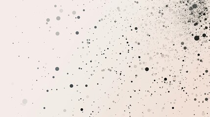 Abstract image of minimalistic background. Composition from an empty white backdrop and dots on it, transparency, dynamics, movement, blot, flat design, creativity, blur. Generative by AI
