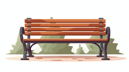 Park Bench Isolated on white background 