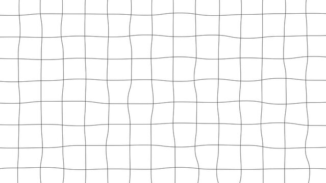 Wiggling Lines grid loop animated white background 4K 60 FPS 