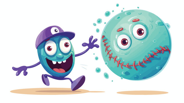 Picture of pseudomonas cartoon character playing 