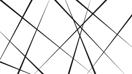 Abstract geometric pattern, random chaotic stripe lines. Black diagonal stripe lines at different angle. Vector illustration.