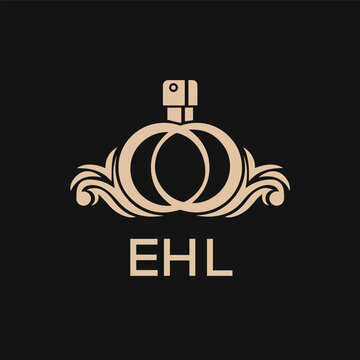 EHL Letter logo design template vector. EHL Business abstract connection vector logo. EHL icon circle logotype.
