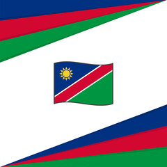 Namibia Flag Abstract Background Design Template. Namibia Independence Day Banner Social Media Post. Namibia Design