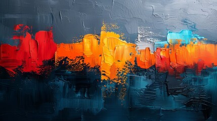 Paintings of modern abstract art.