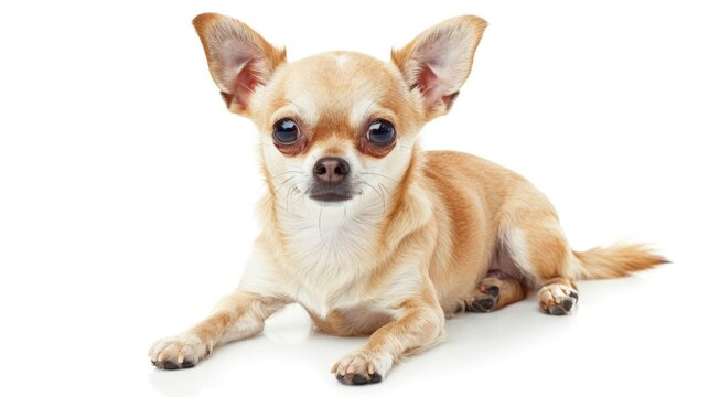 Nice Chihuahua Dog Isolated On White, Banner Image For Website, Background, Desktop Wallpaper