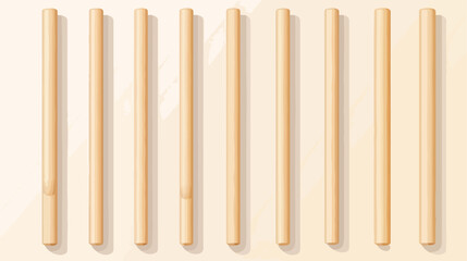Set of dowels for mounting on a beige background 
