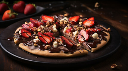 A chocolate lovers dream  a rich cocoainfused pizza