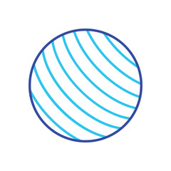 two color Yoga Ball vector icon