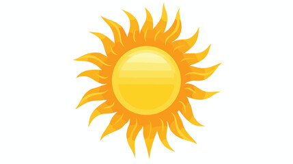 Sun icon flat vector isolated on white background 