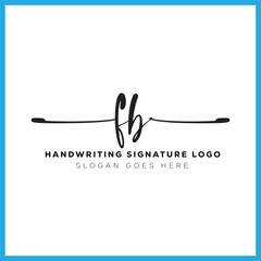 FB initials Handwriting signature logo. FBB Hand drawn Calligraphy lettering Vector. FB letter real estate, beauty, photography letter logo design.