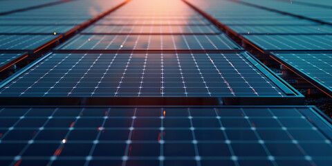 Solar power plant solar cell solar panel - obrazy, fototapety, plakaty